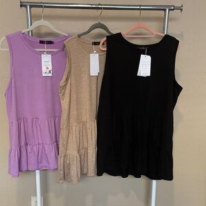 Sleeveless tunics xl nwt